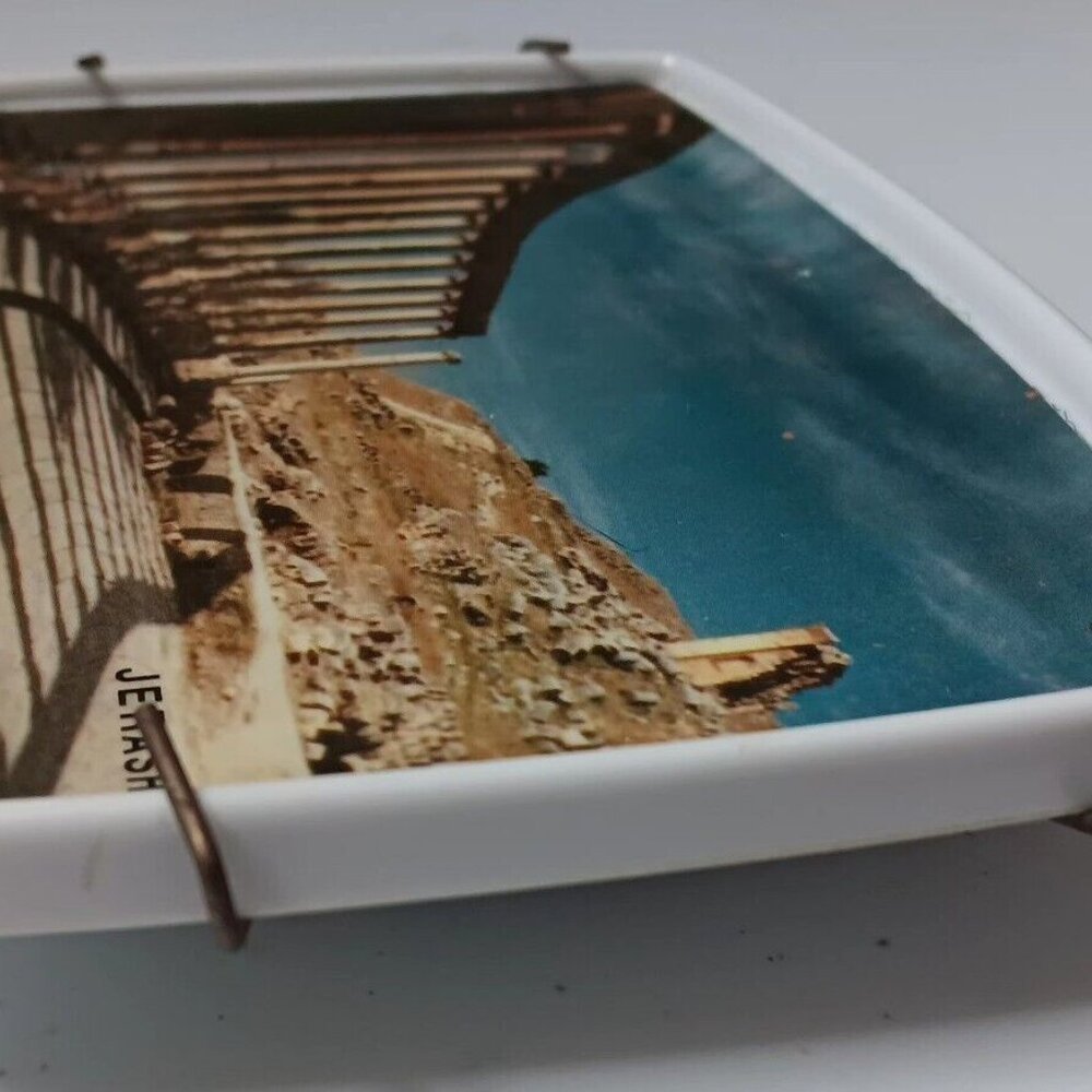 Vintage Jerash Jordan Ornamin Melamine Picture Trinket Dish Roman Architecture - Picture 8 of 13